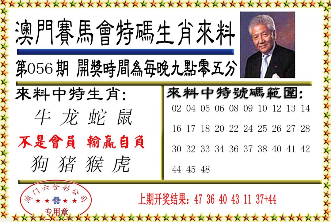 2025056期特码生肖来料