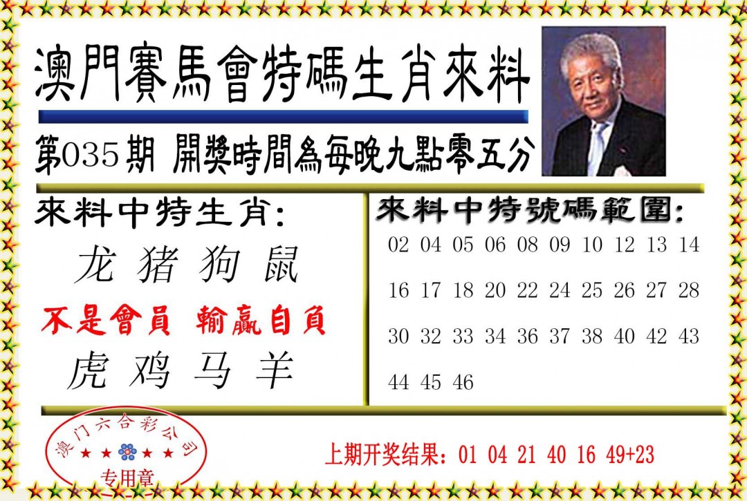 2025035期特码生肖来料