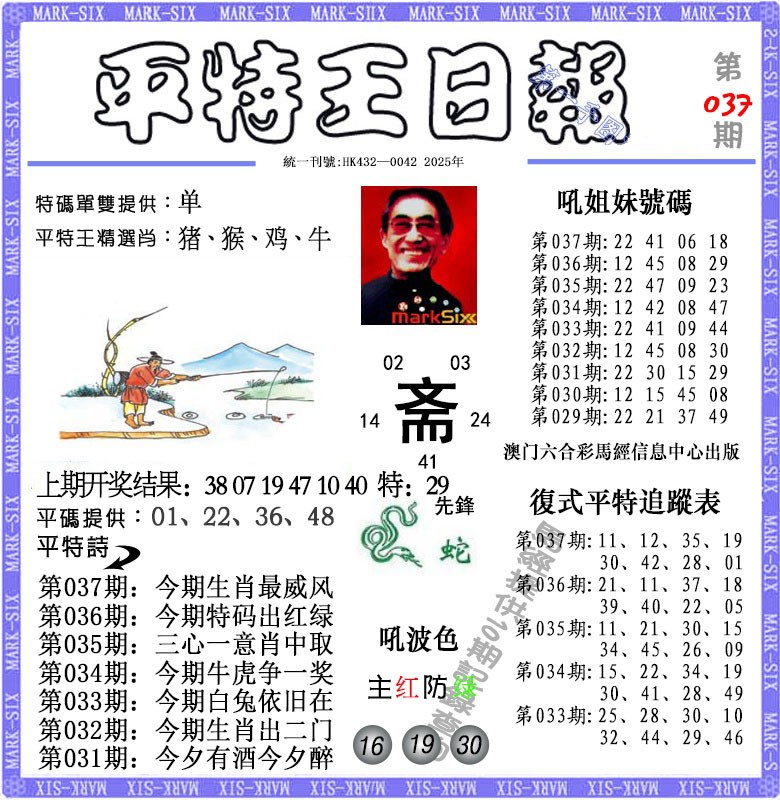 2025037期平特王日报