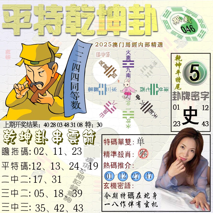 2025046期平特乾坤卦