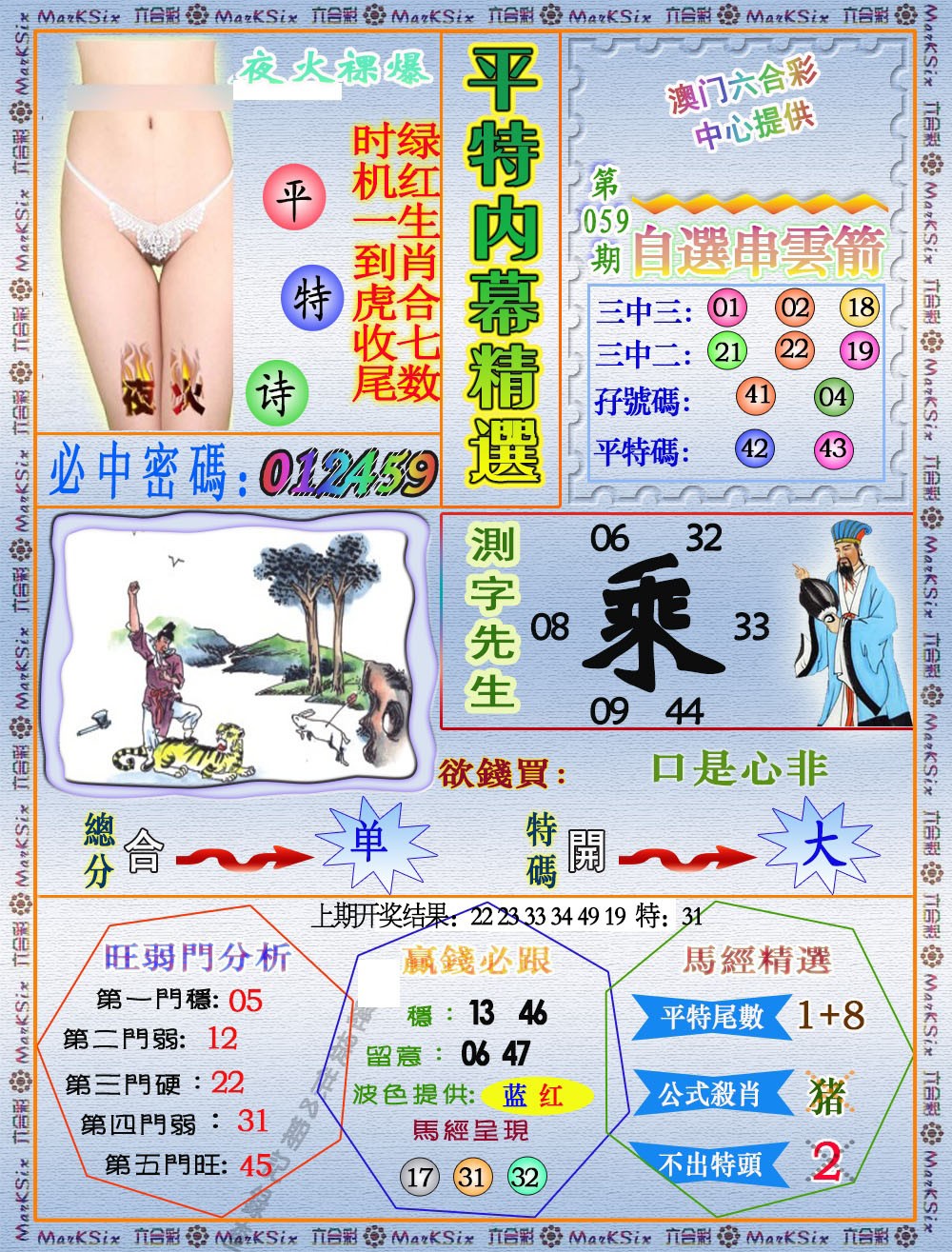 2025059期平特内幕精选