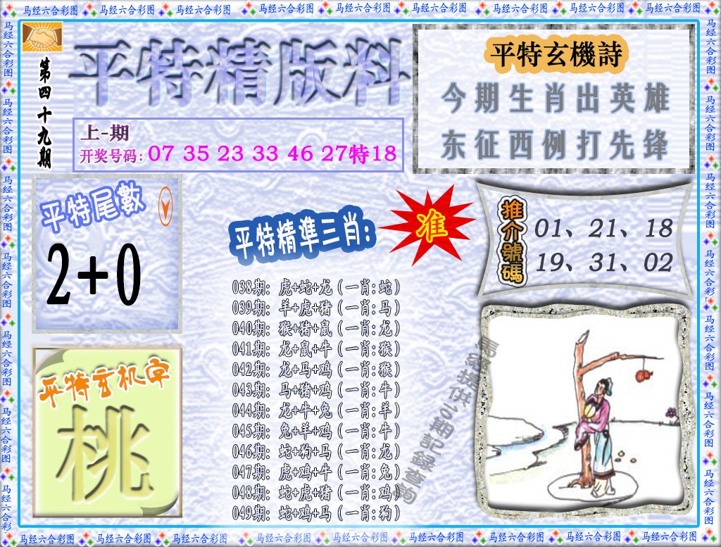 2025049期平特精版料