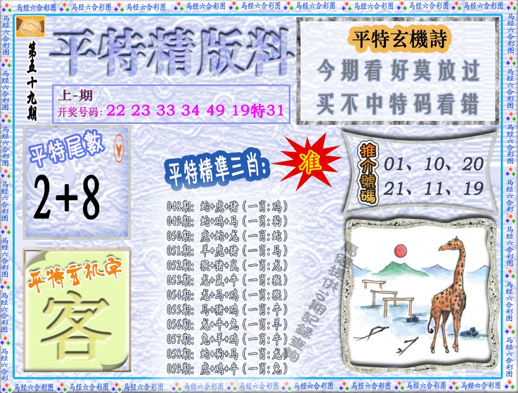 2025059期平特精版料