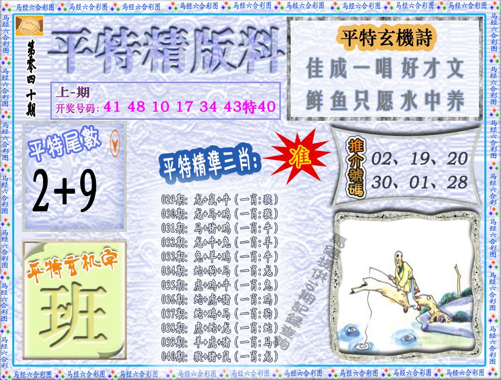2025040期平特精版料