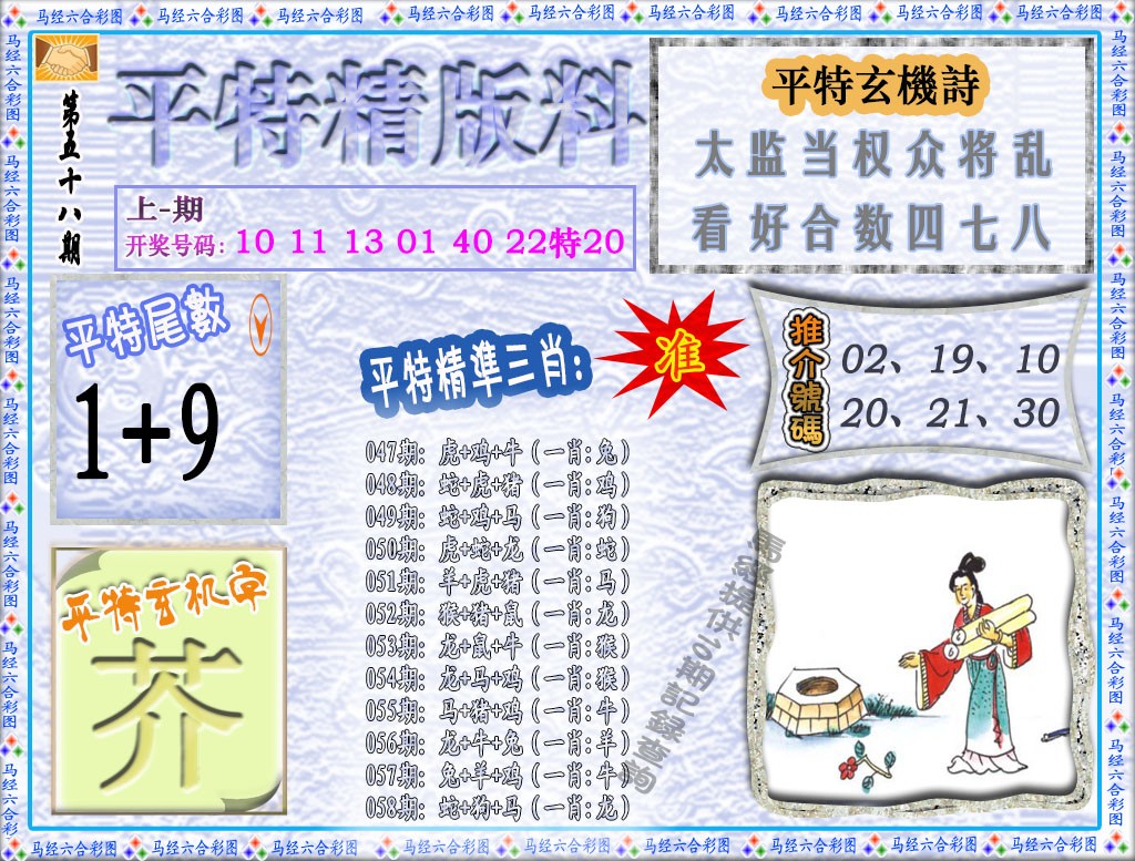 2025058期平特精版料