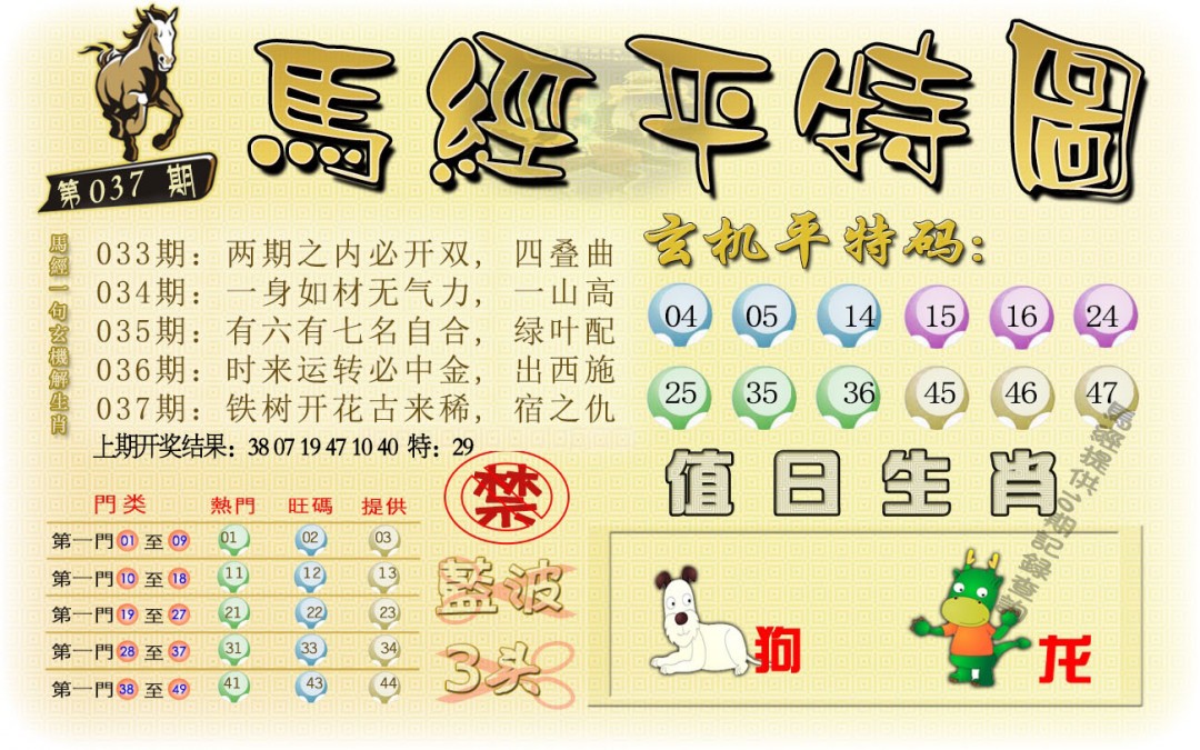 2025037期马经平特图
