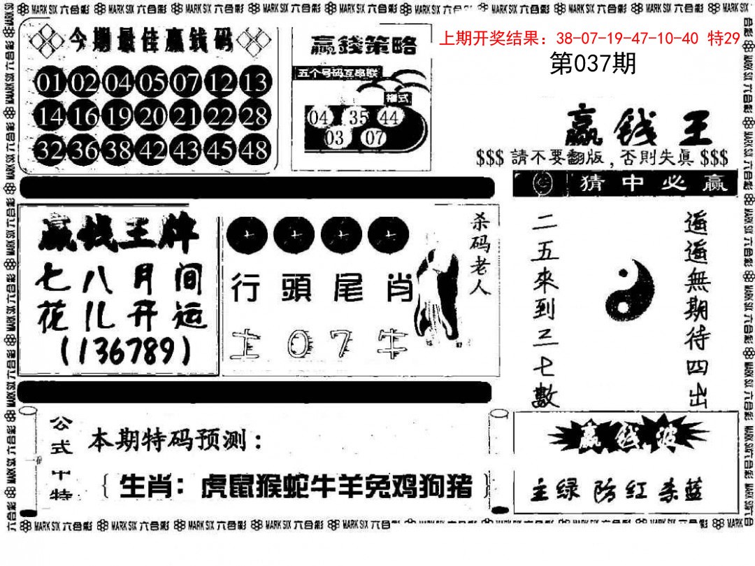 2025037期赢钱料