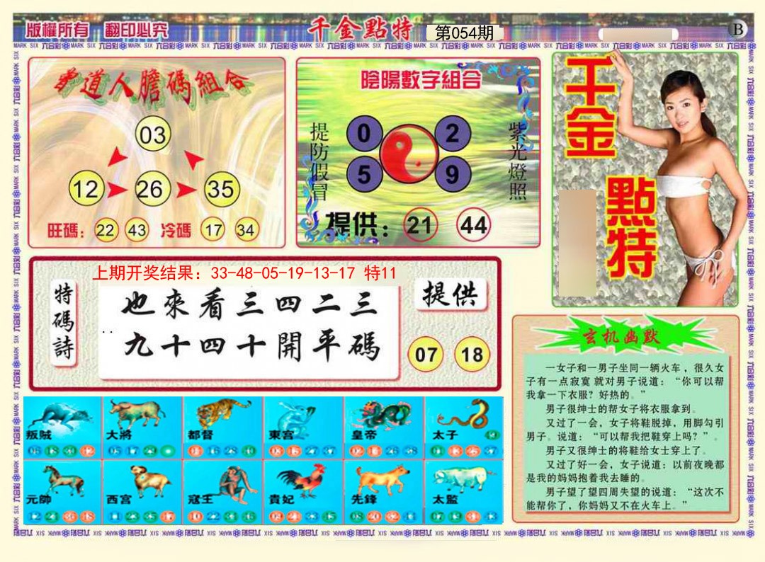 2025054期千金点特B