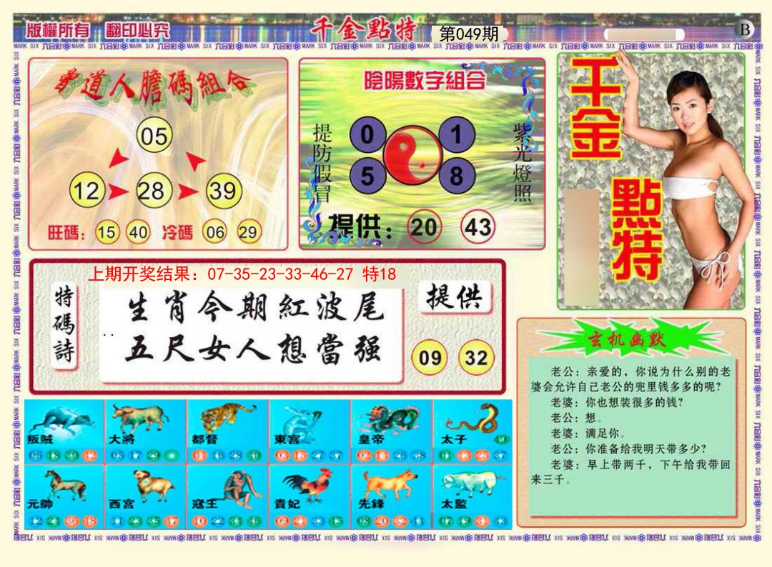 2025049期千金点特B