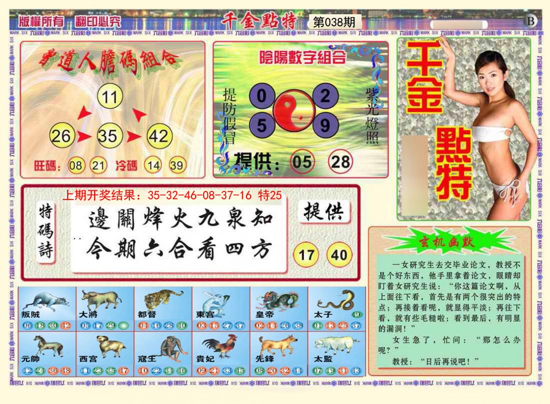 2025038期千金点特B