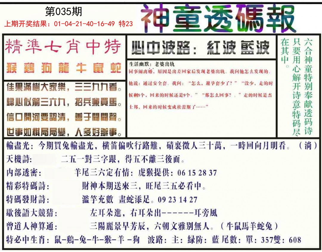 2025035期神童透码报