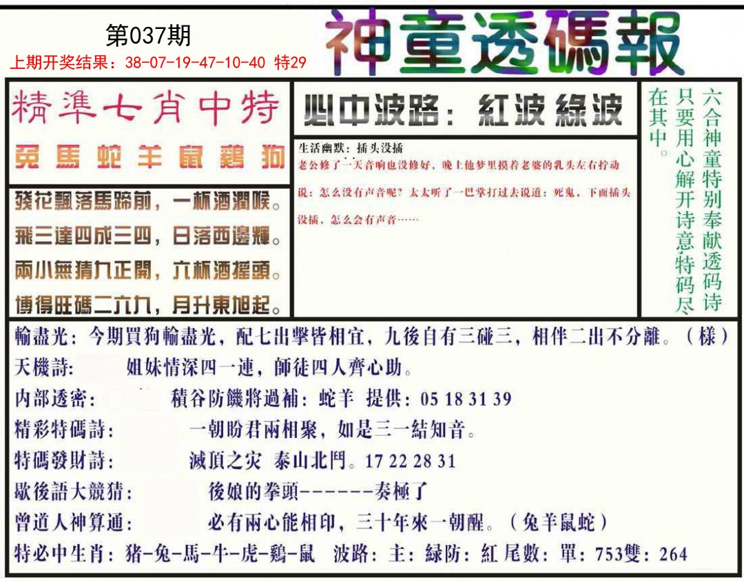 2025037期神童透码报