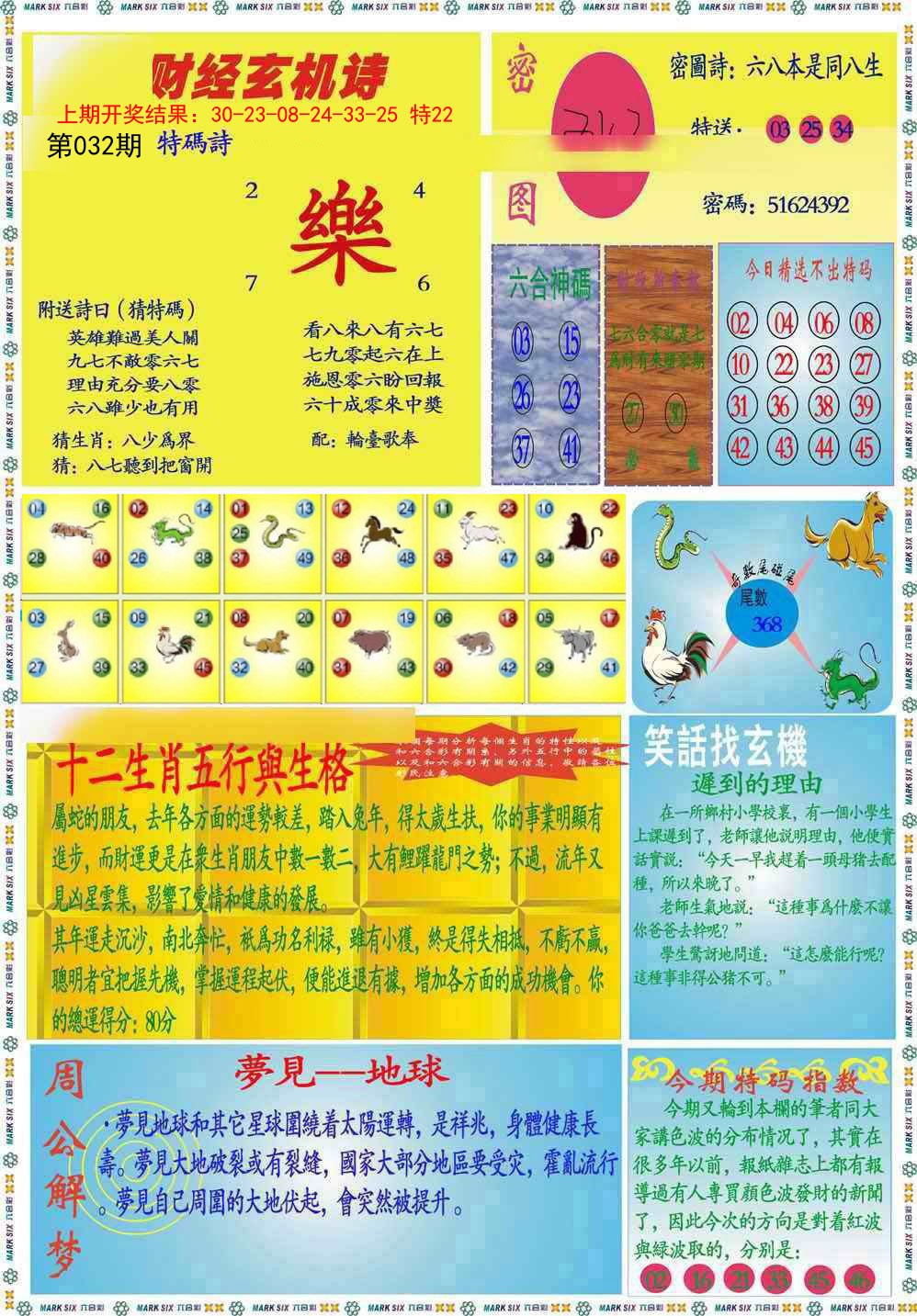 2025032期九龍财经B(推荐)