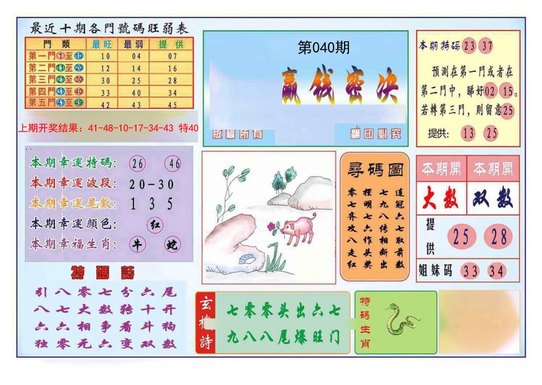2025040期九龍赢钱密决(推荐)