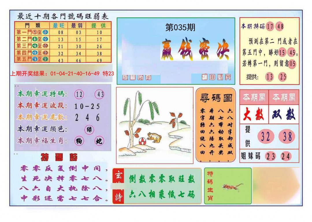 2025035期九龍赢钱密决(推荐)