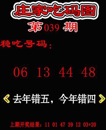 2025039期庄家吃码图