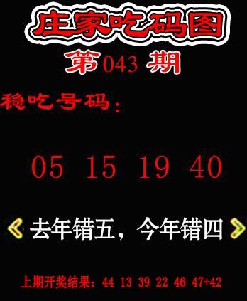 2025043期庄家吃码图