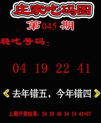 2025045期庄家吃码图