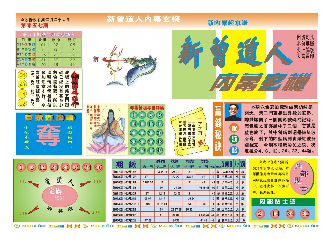 2025057期新曾道人内幕A