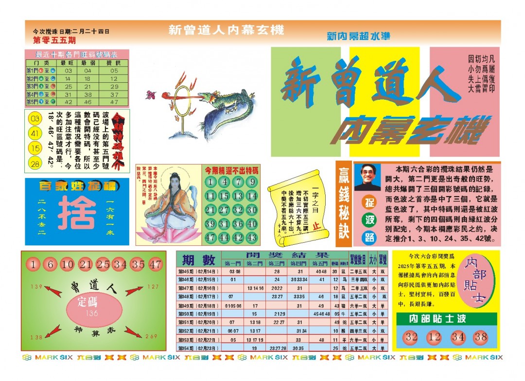 2025055期新曾道人内幕A