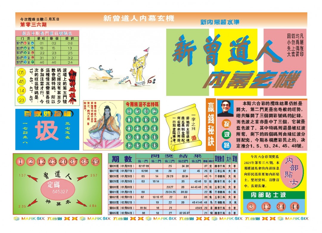 2025036期新曾道人内幕A