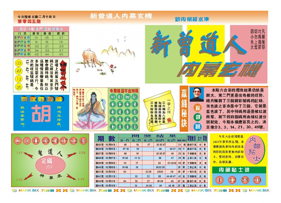 2025045期新曾道人内幕A