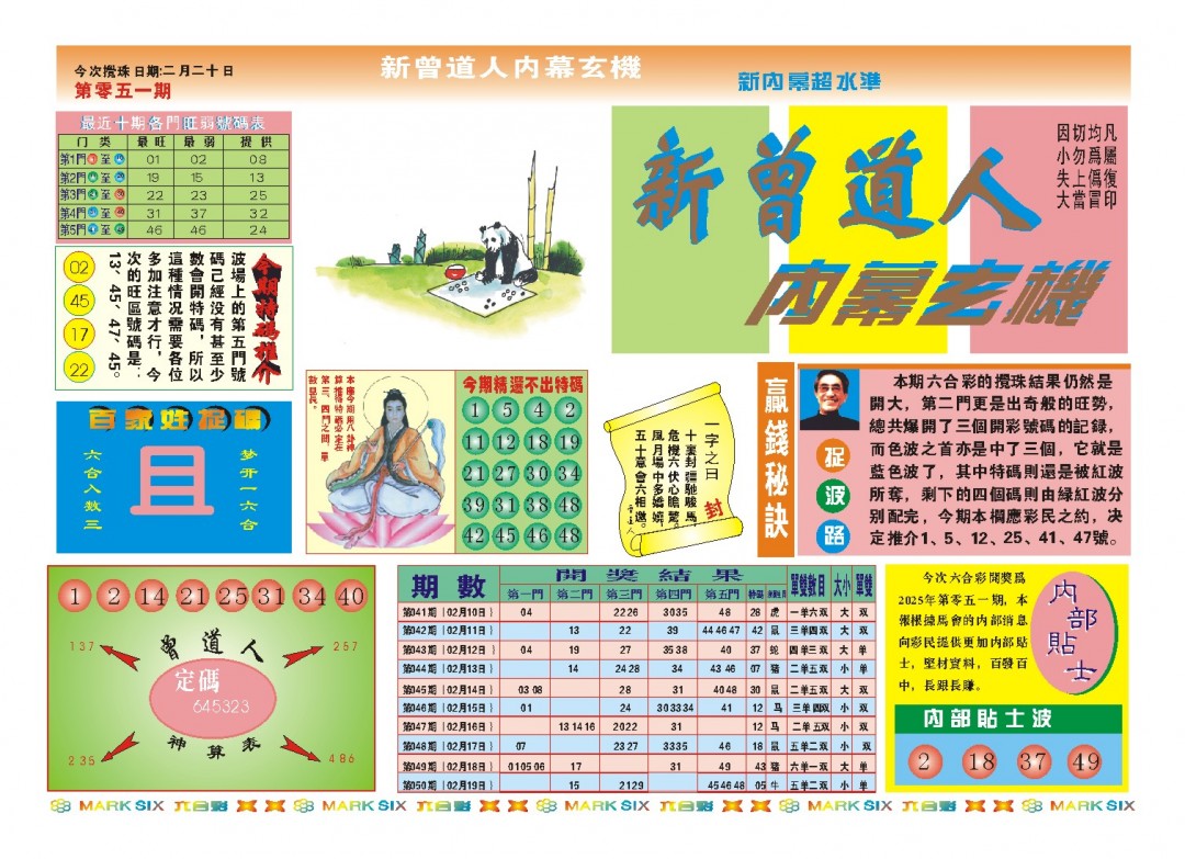 2025051期新曾道人内幕A