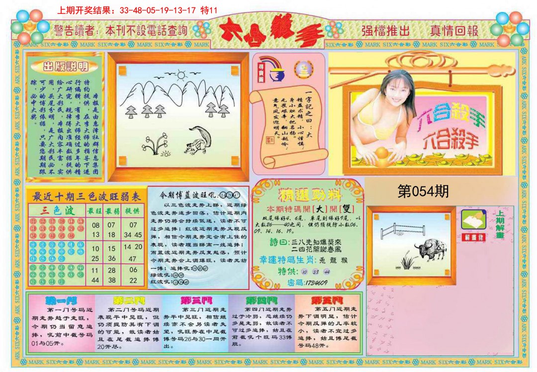 2025054期六合杀手A