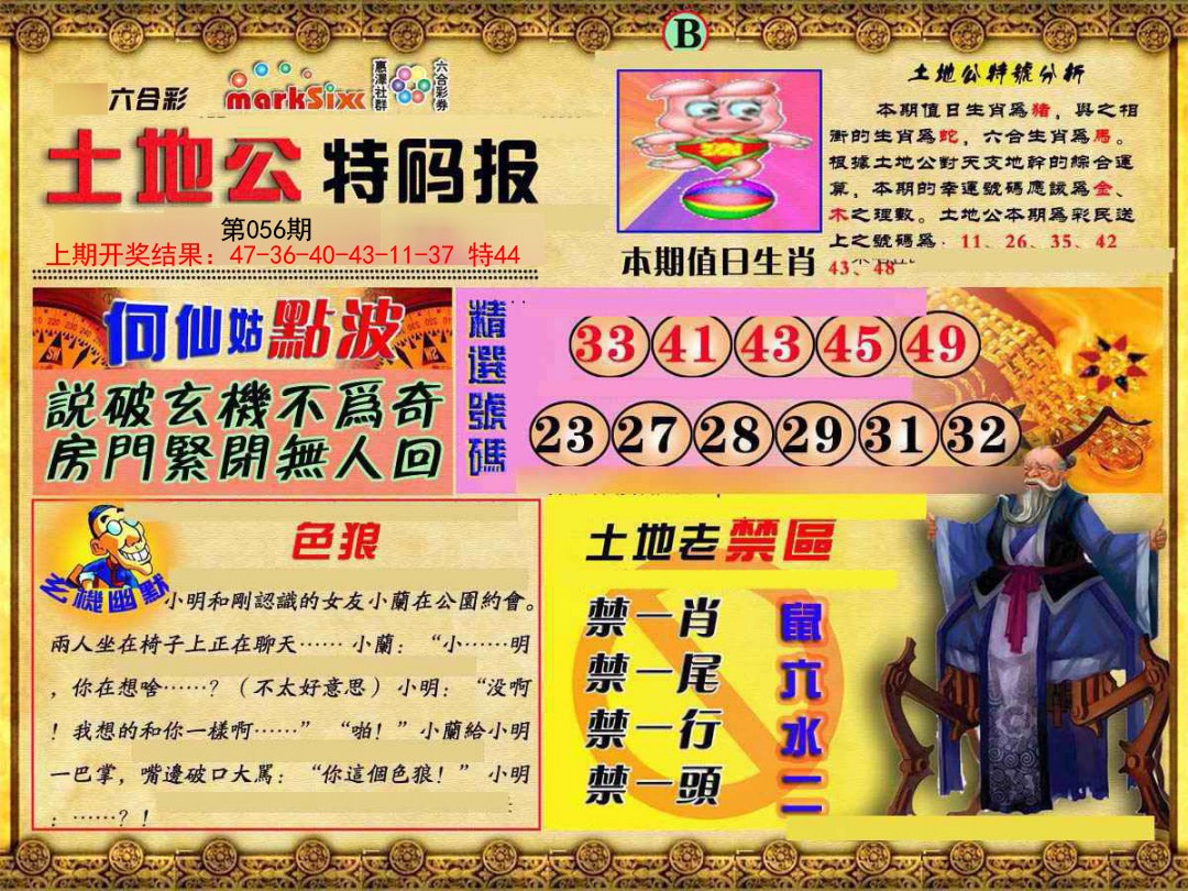 2025056期土地公特码报B