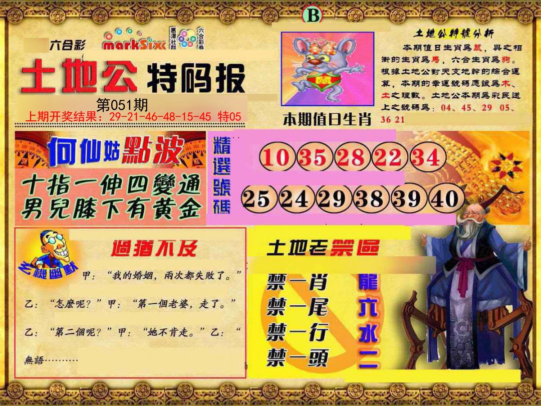 2025051期土地公特码报B