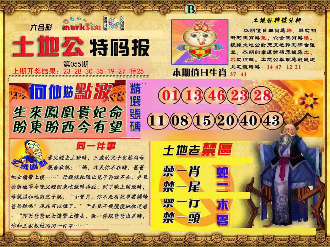 2025055期土地公特码报B