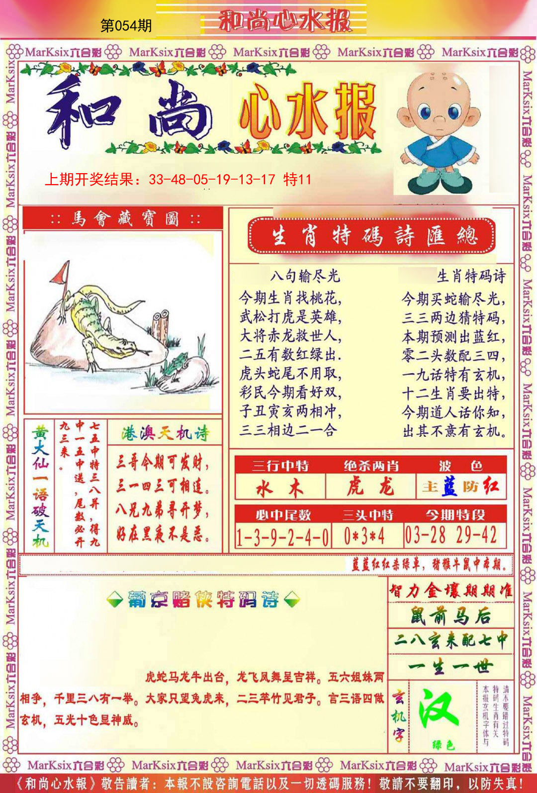 2025054期和尚心水报