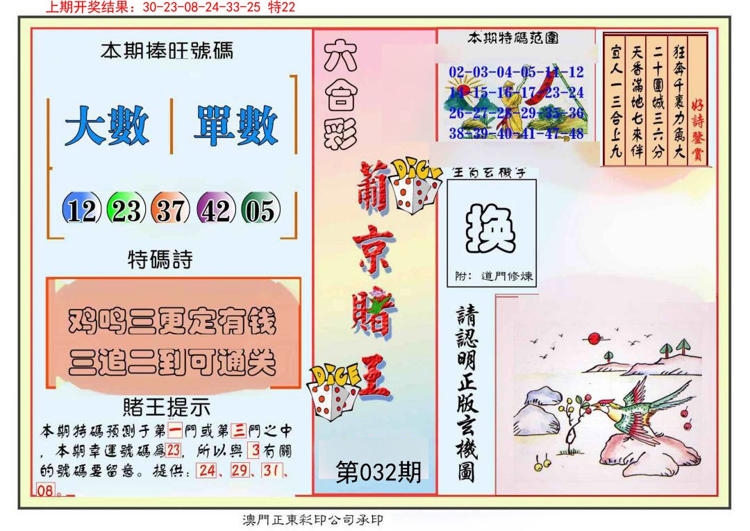 2025032期葡京赌王彩