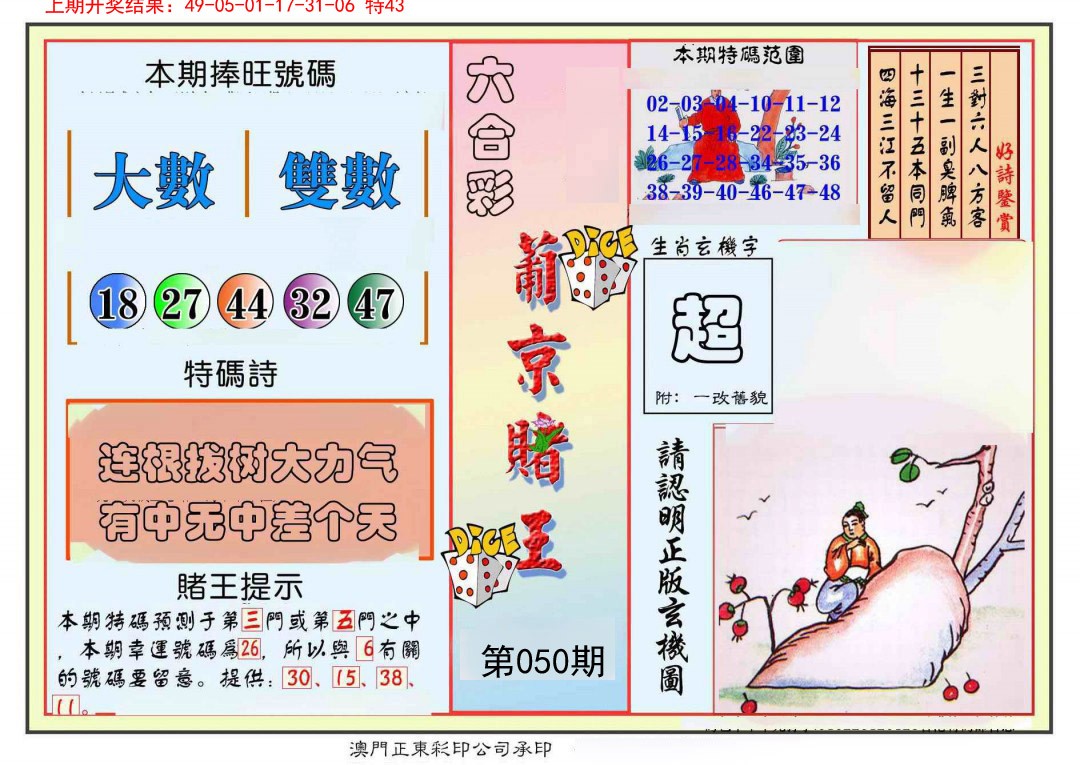 2025050期葡京赌王彩