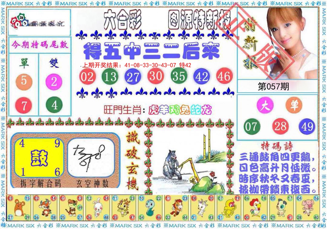 2025057期特新报