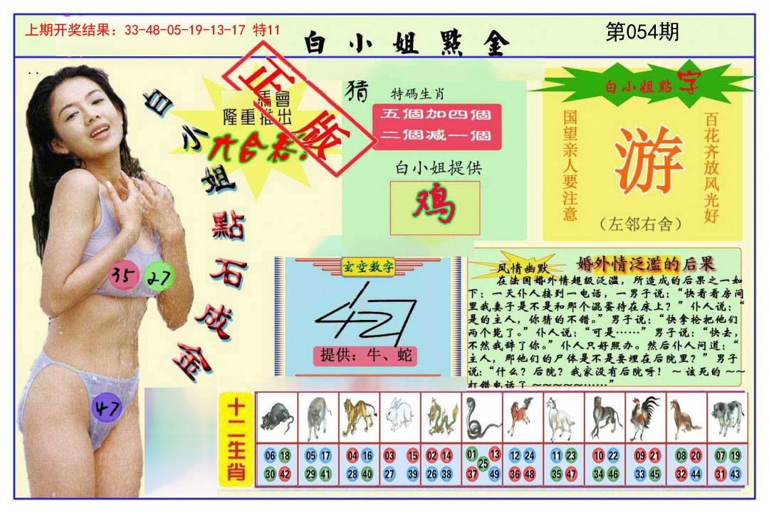2025054期白小姐点金