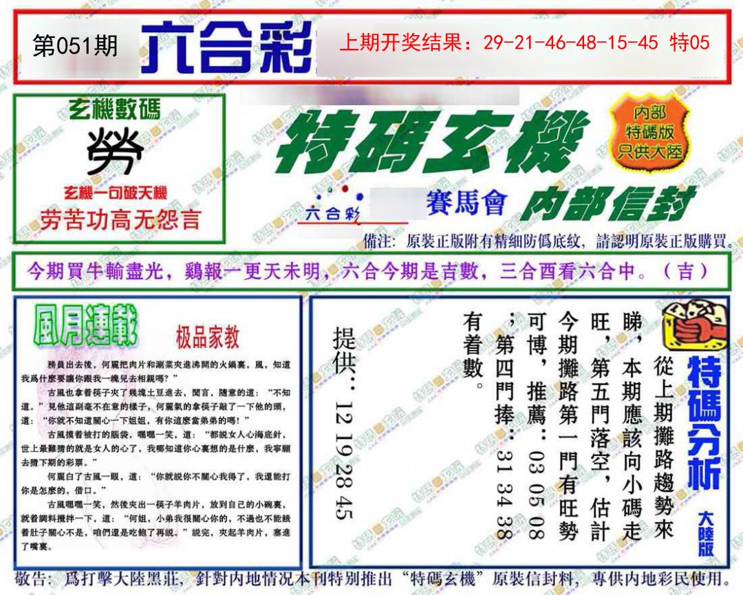 2025051期特码玄机