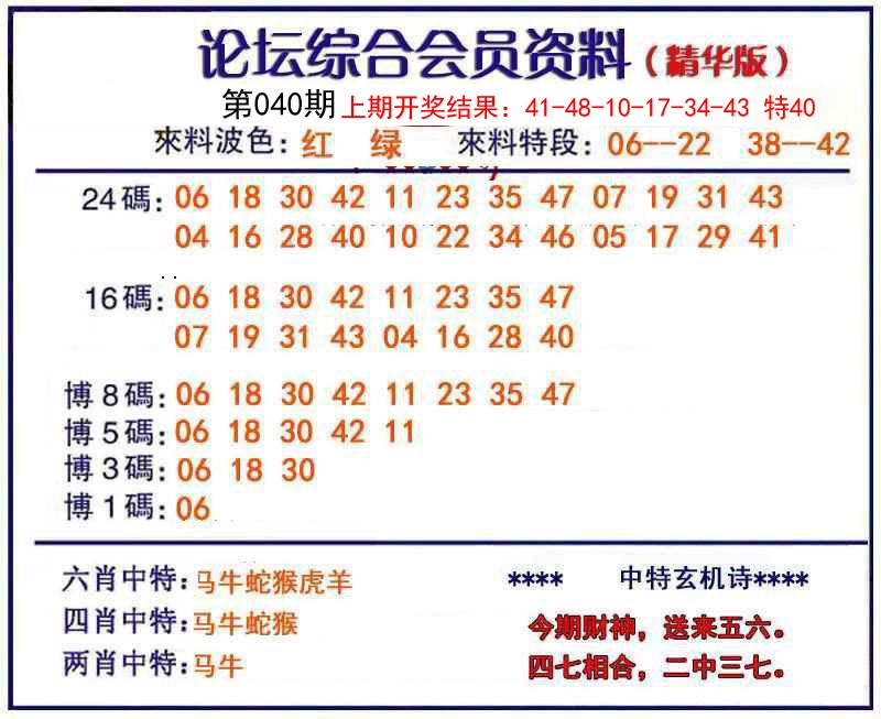 2025040期综合会员资料