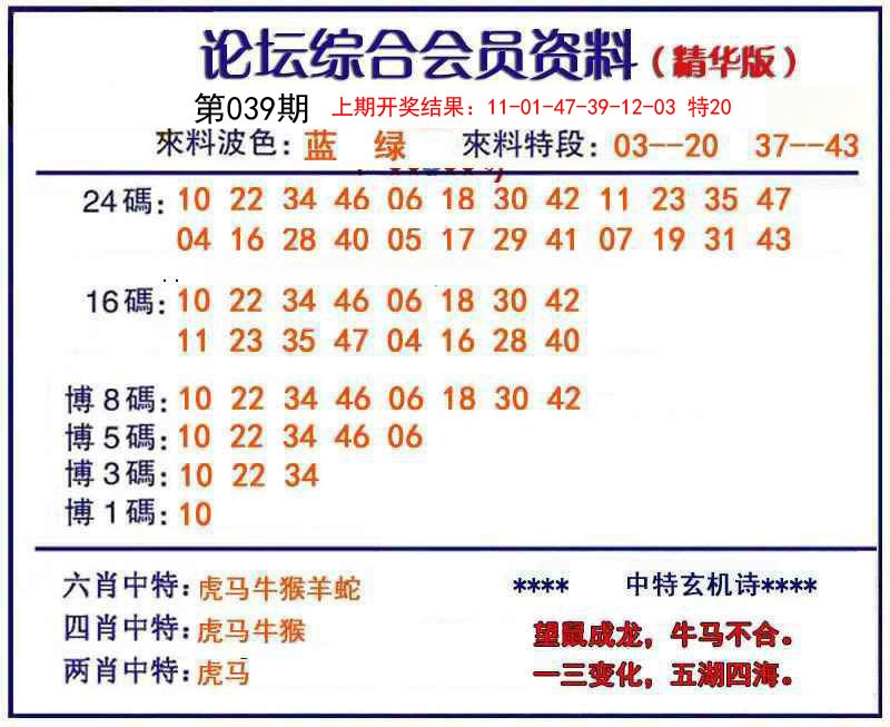 2025039期综合会员资料