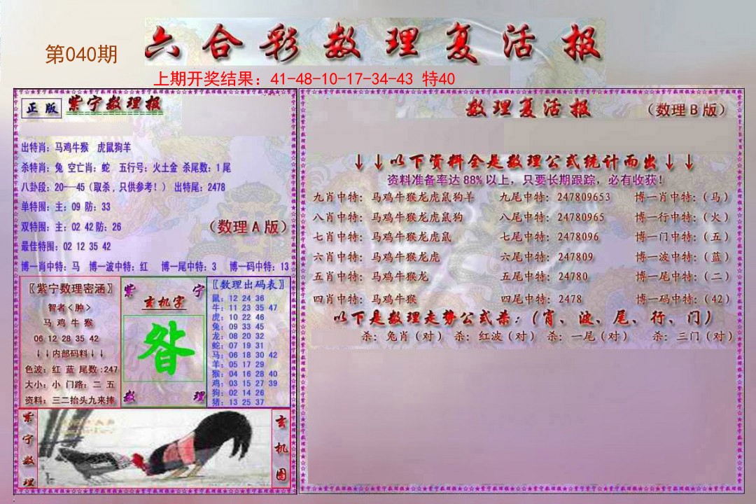 2025040期数理复活报
