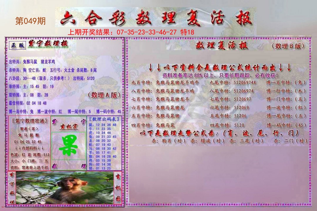 2025049期数理复活报
