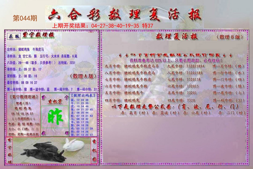 2025044期数理复活报