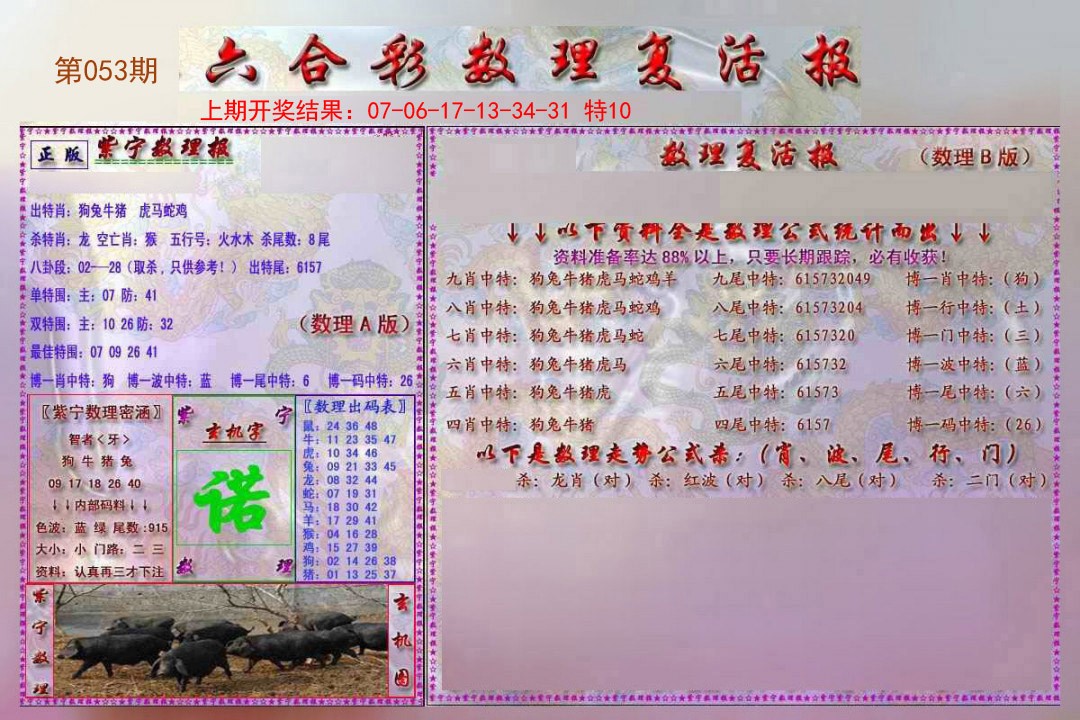 2025053期数理复活报