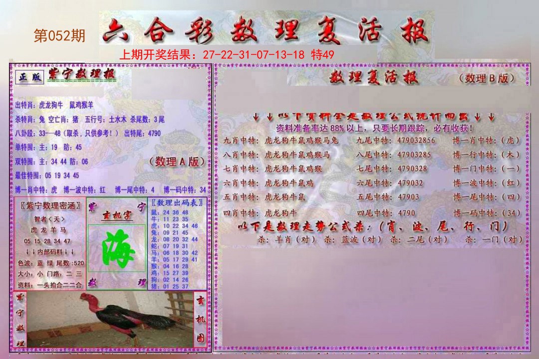 2025052期数理复活报