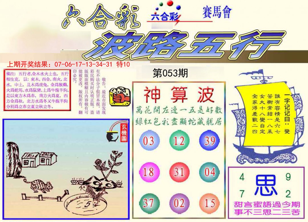 2025053期波路五行