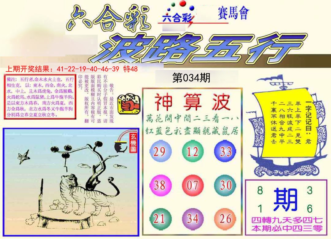 2025034期波路五行