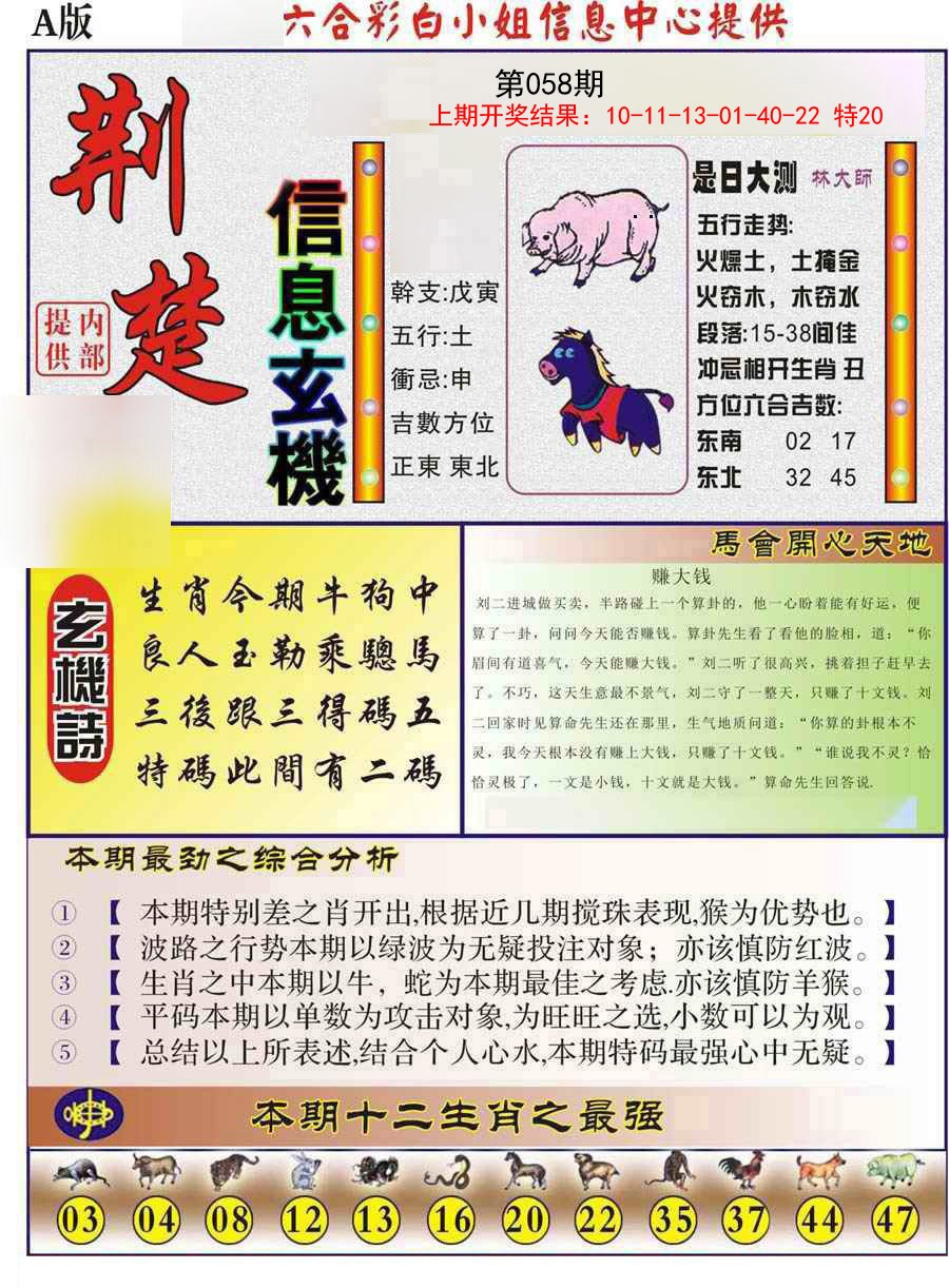 2025058期荆楚信息玄机A