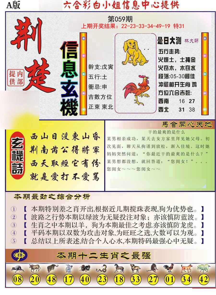 2025059期荆楚信息玄机A