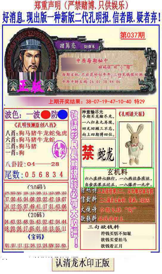 2025037期另二代孔明报