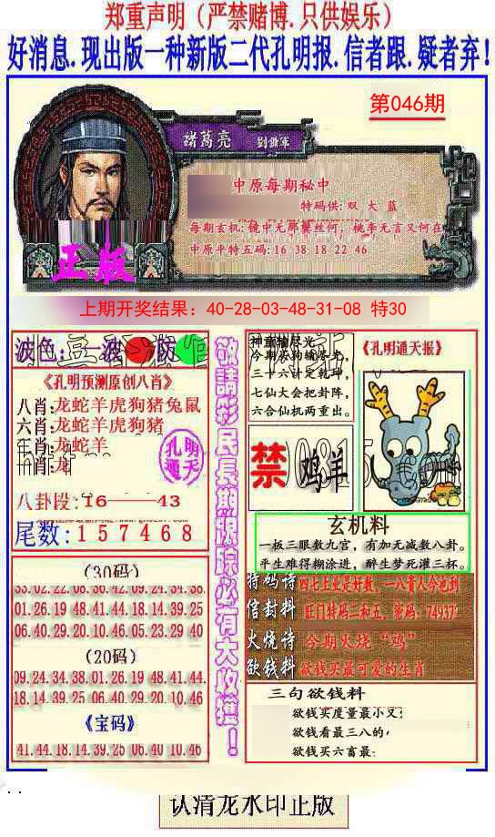 2025046期另二代孔明报